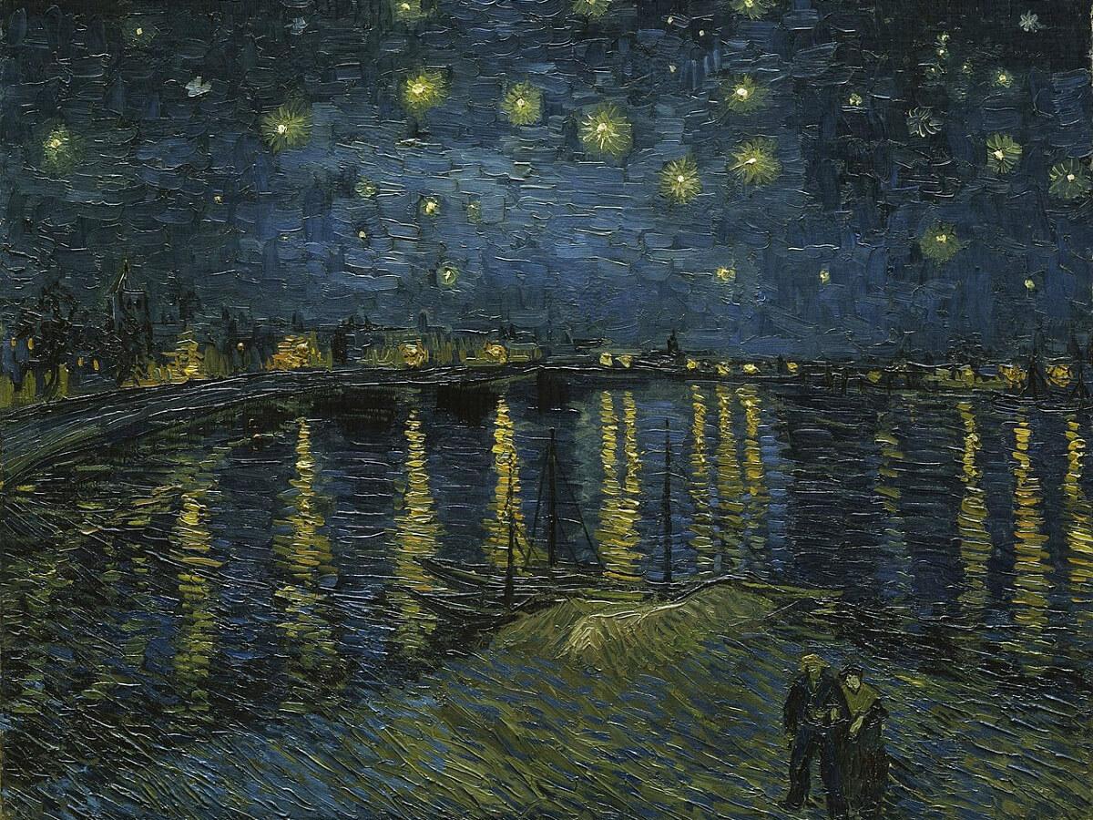 Rhone Uzerinde Yildizli Gece Van Gogh