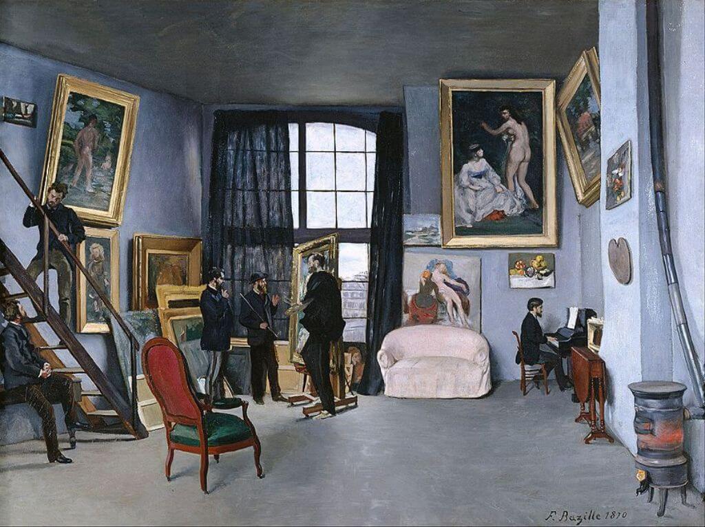 Bazillein Studyosu Frederic Bazille 1870