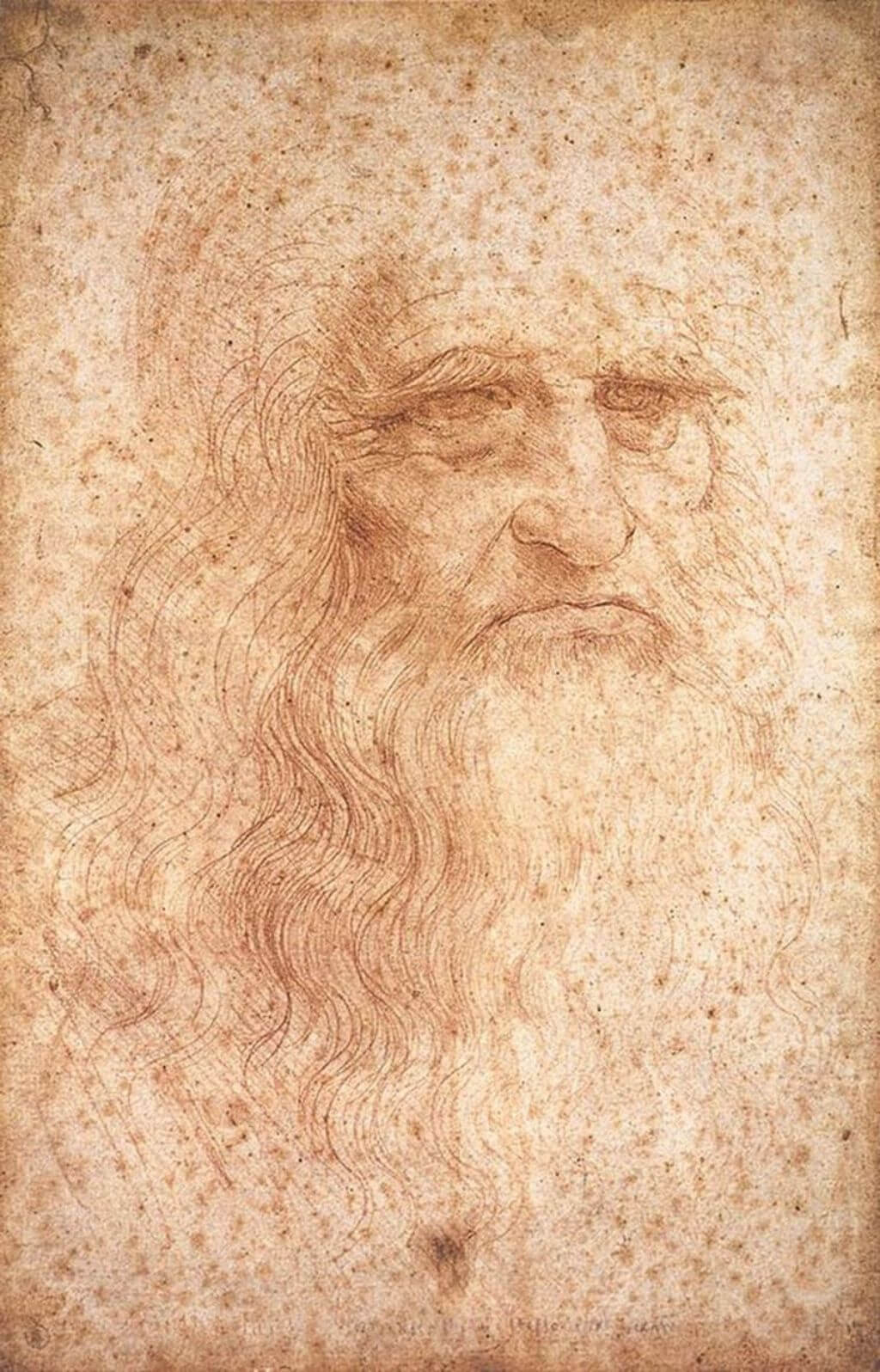 Kirmizi Tebesir Otoportresi Leonardo da Vinci 1452 1519