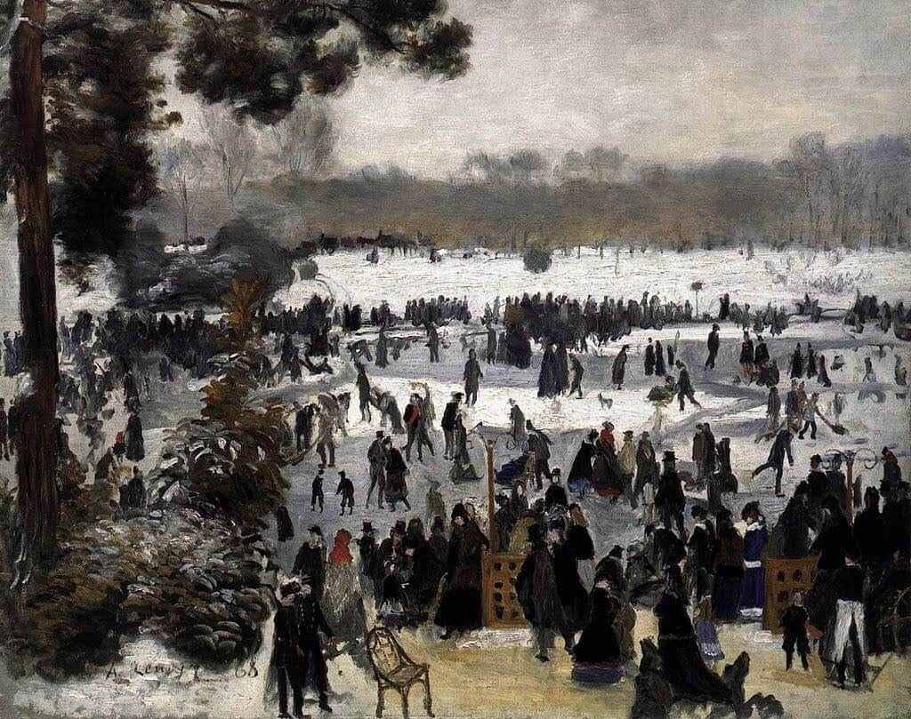 Pierre Auguste Renoir Bouologne Ormaninda Buz Patencileri