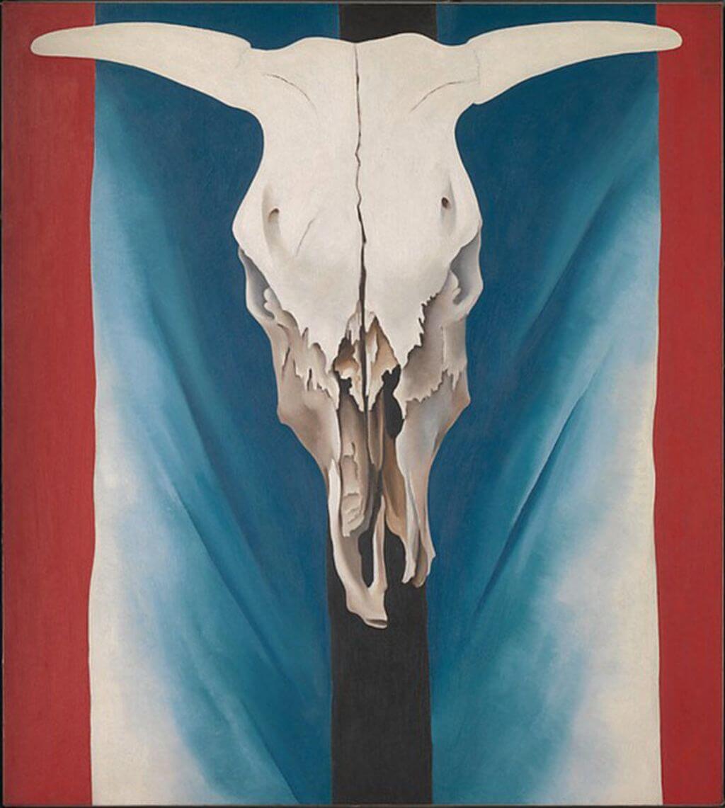 Inek Kafatasi Kirmizi Beyaz ve Mavi Cows Skull Red White and Blue 1931