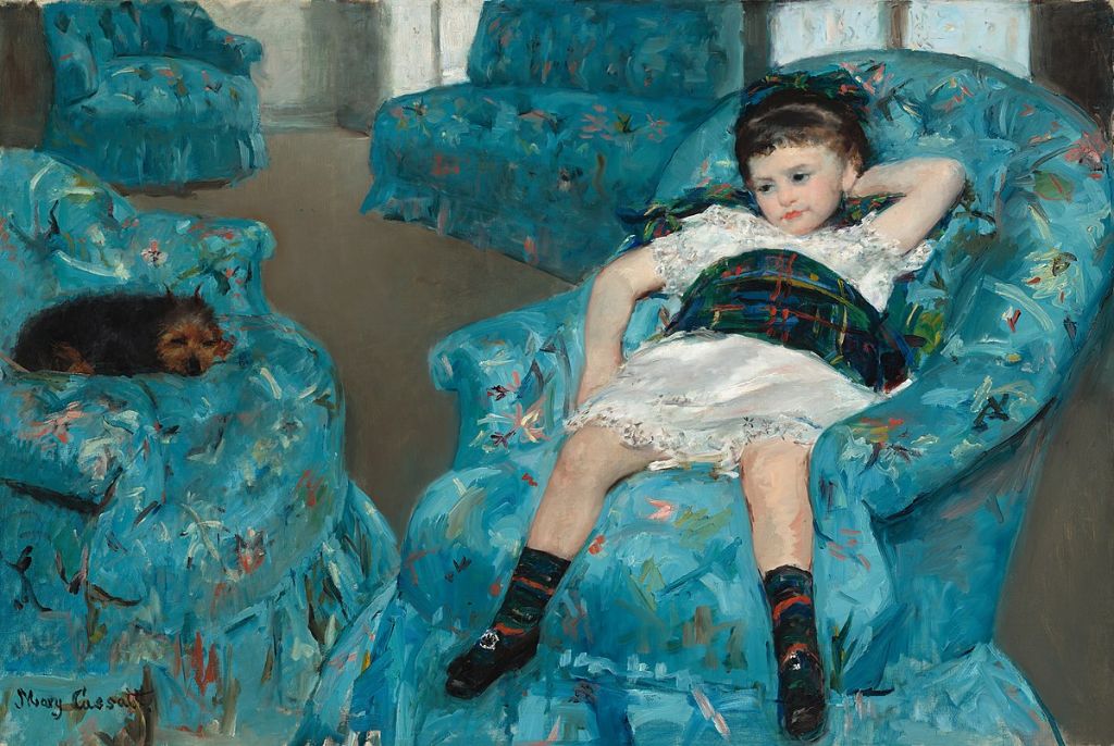 Little Girl in a Blue Armchair Mavi Koltukta Kucuk Kiz 1878