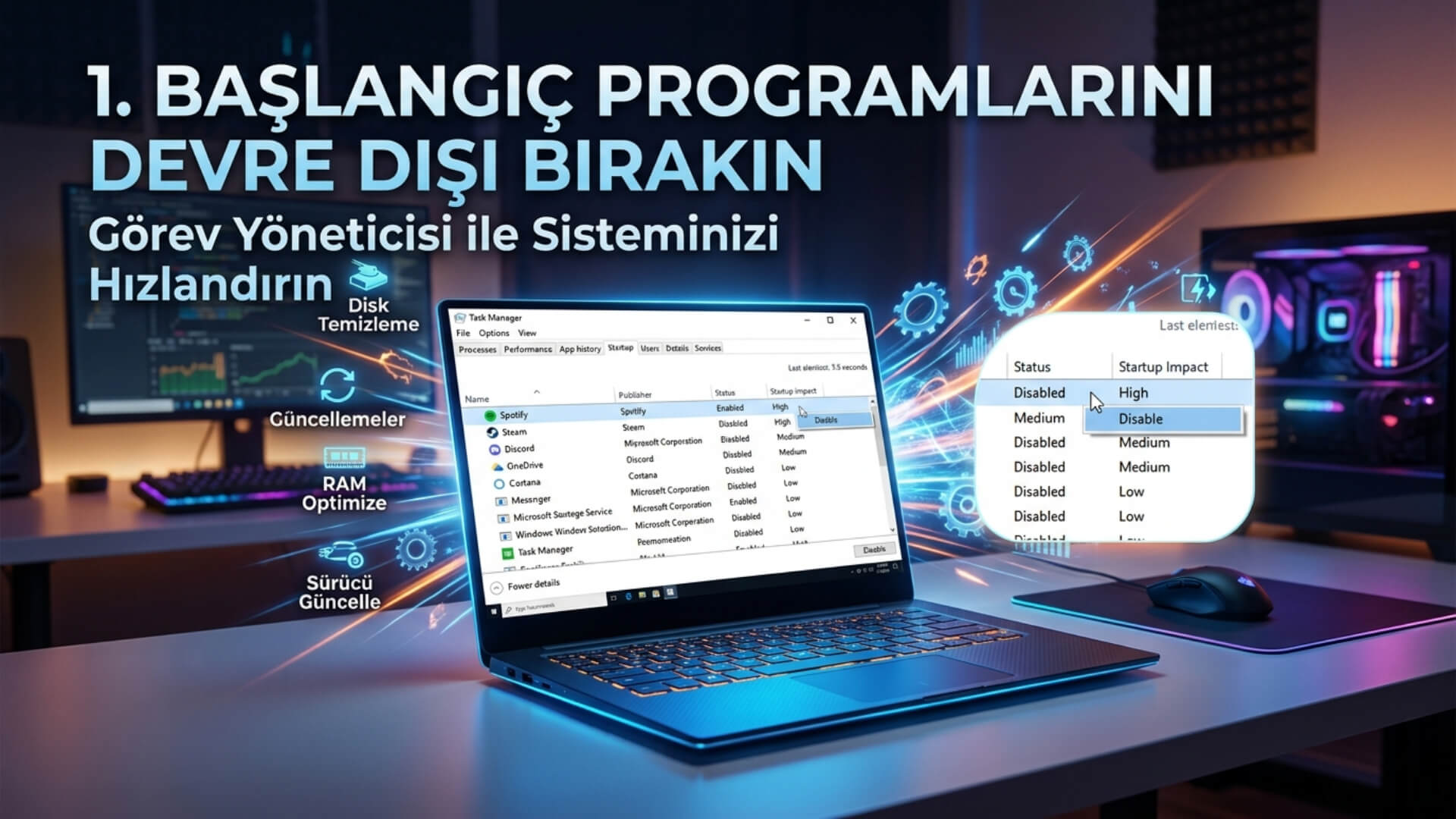 Başlangıç Programlarını Devre Dışı Bırakın Başlangıç Programlarını Devre Dışı Bırakın