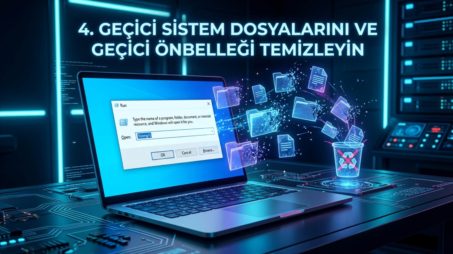 Geçici Sistem Dosyalarını ve Geçici Önbelleği Temizleyin Geçici Sistem Dosyalarını ve Geçici Önbelleği Temizleyin